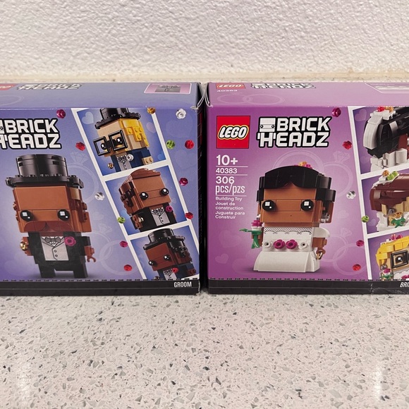 NEW IN BOX! Lego Brickheadz Bride and Groom with different skin tones - Picture 2 of 2